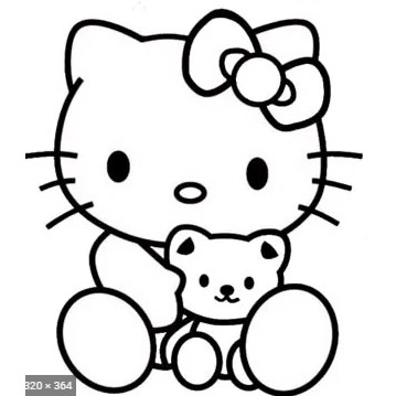 Detail Gambar Hello Kitty Sketsa Nomer 16