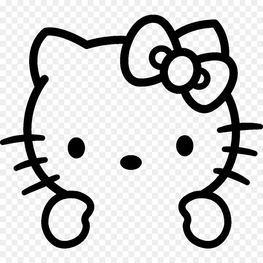 Detail Gambar Hello Kitty Warna Hitam Putih Nomer 7