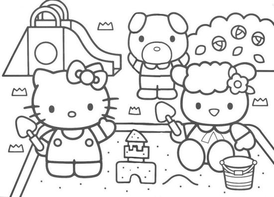 Detail Gambar Hello Kitty Warna Hitam Putih Nomer 27