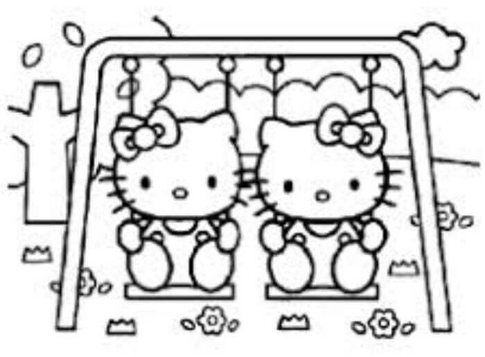 Detail Gambar Hello Kitty Warna Hitam Putih Nomer 33