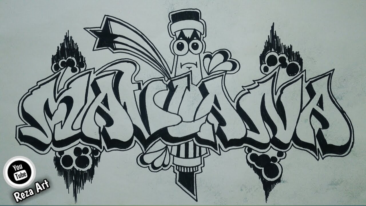 Detail Gambar Hiasan Grafiti Nama Nomer 4