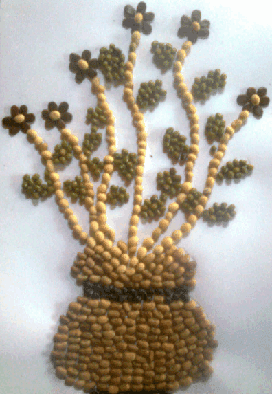 Detail Gambar Hiasan Vas Bunga Dari Biji Bijian Nomer 49