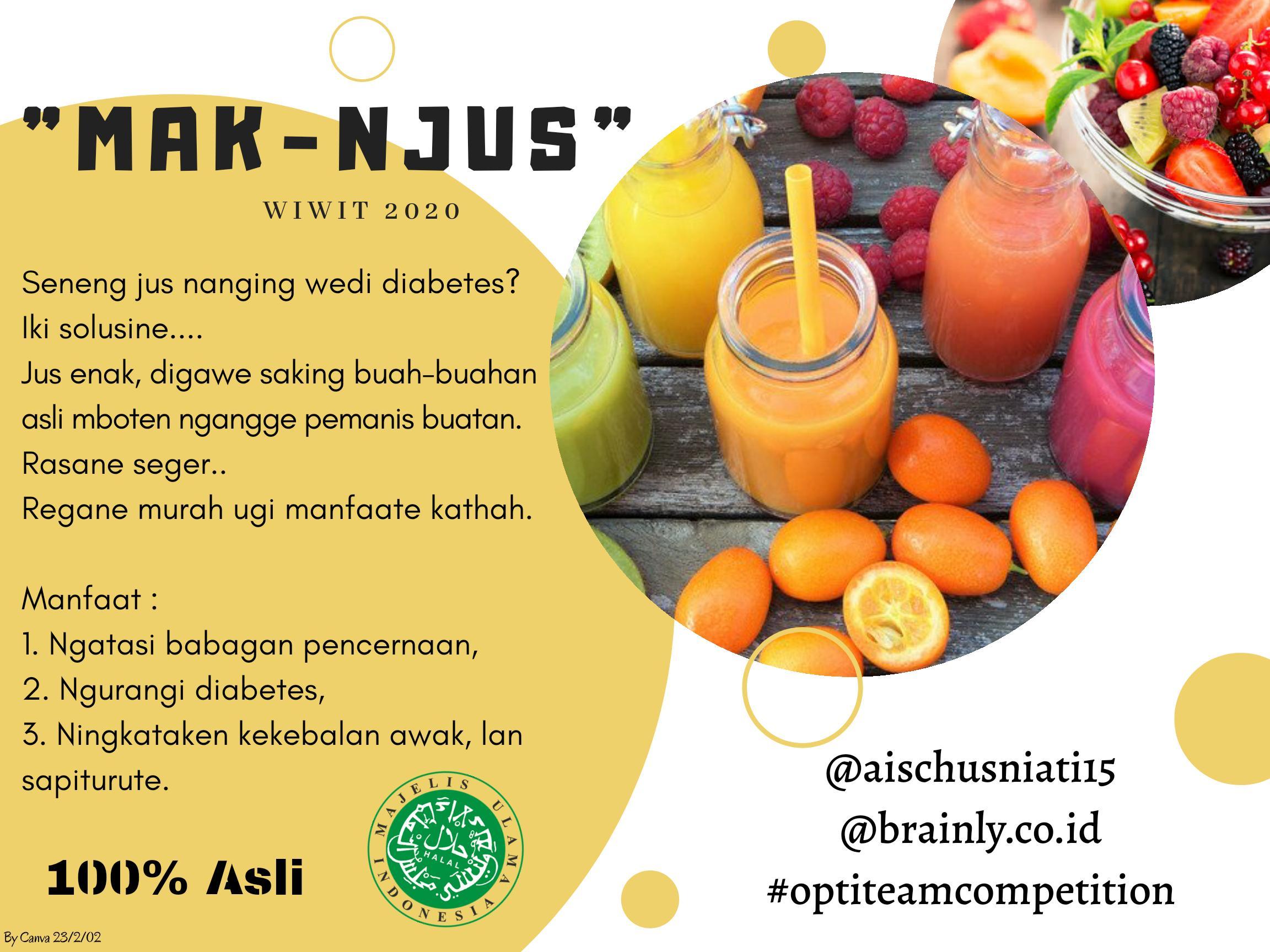 Detail Gambar Iklan Minuman Jus Bahasa Jawa Nomer 2