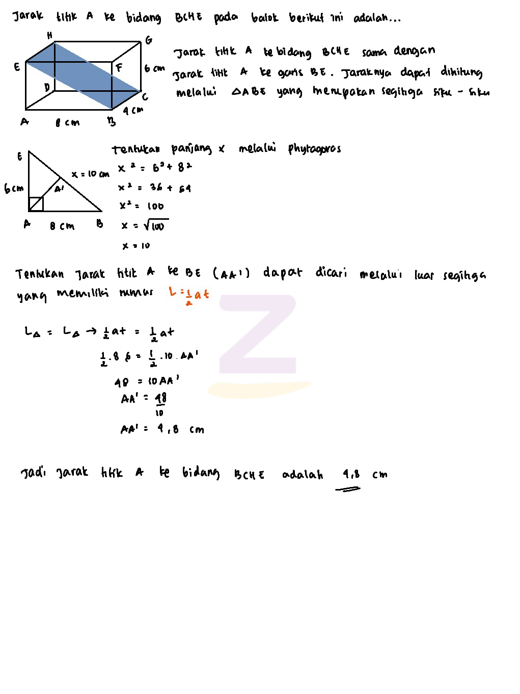 Detail Gambar Jarak Titik Ke Bidang Nomer 41