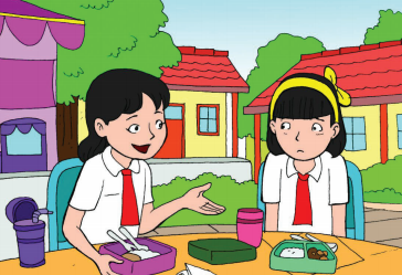 Detail Gambar Kartun Anak Sedang Sarapan Nomer 20