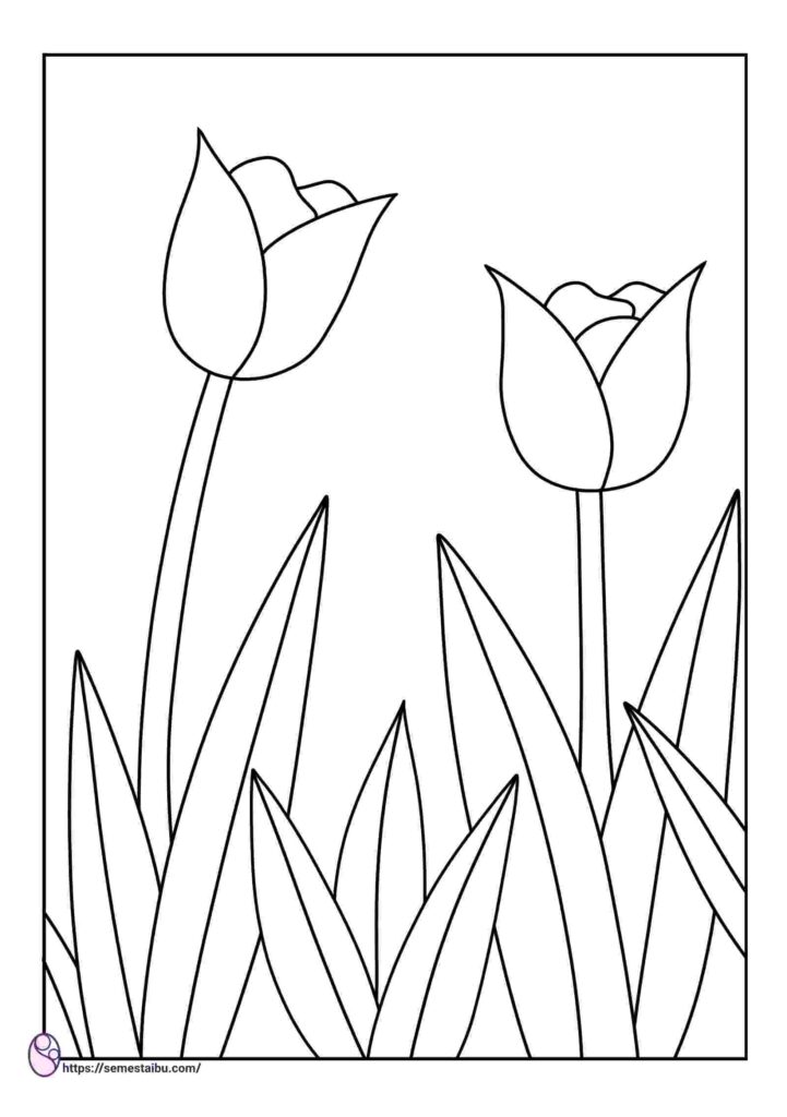 Detail Gambar Kartun Bunga Untuk Mewarnai Nomer 9
