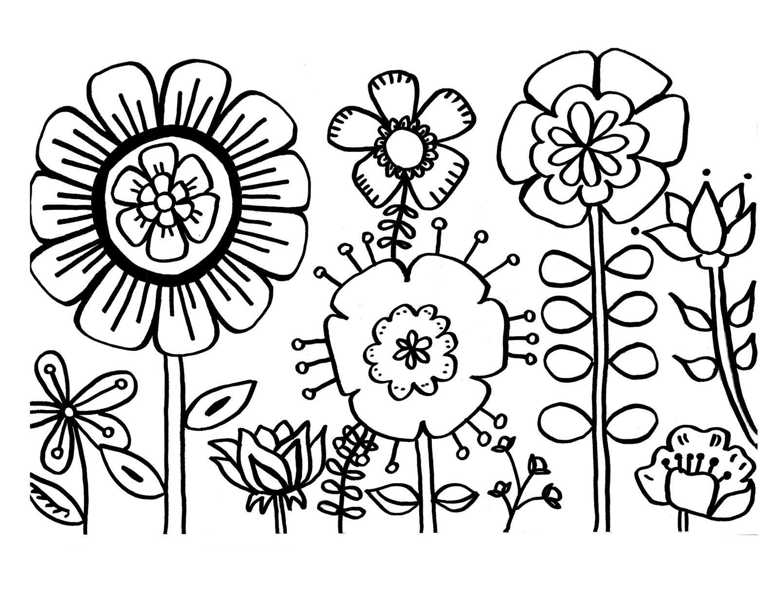 Detail Gambar Kartun Bunga Untuk Mewarnai Nomer 40