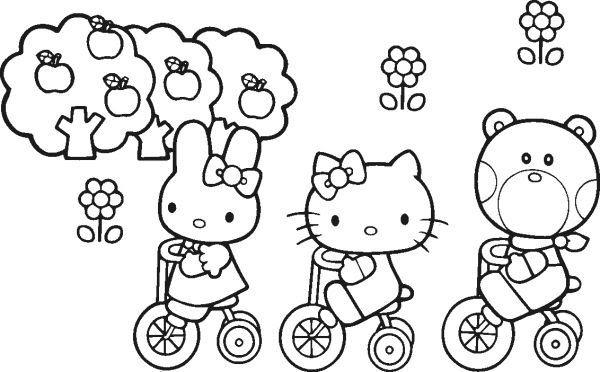 Detail Gambar Kartun Hello Kitty Untuk Diwarnai Nomer 18