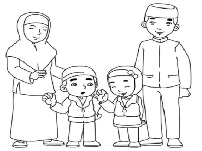 Detail Gambar Kartun Ibu Dan Anak Untuk Mewarnai Nomer 39