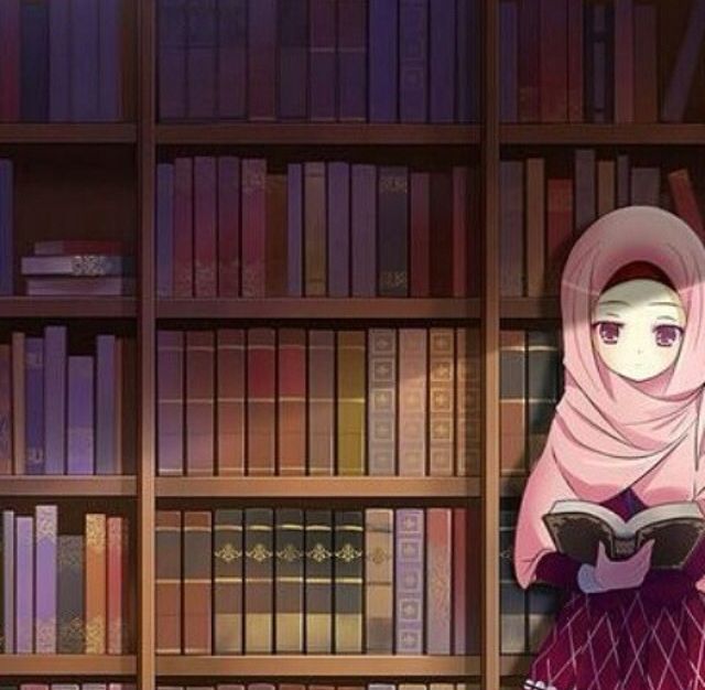 Detail Gambar Kartun Muslimah Membaca Buku Nomer 32