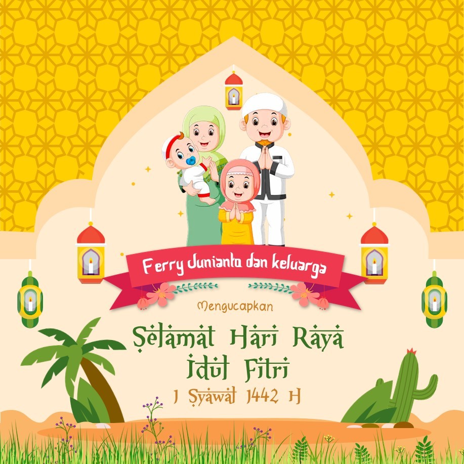 Detail Gambar Kartun Ucapan Selamat Hari Raya Idul Fitri Nomer 3