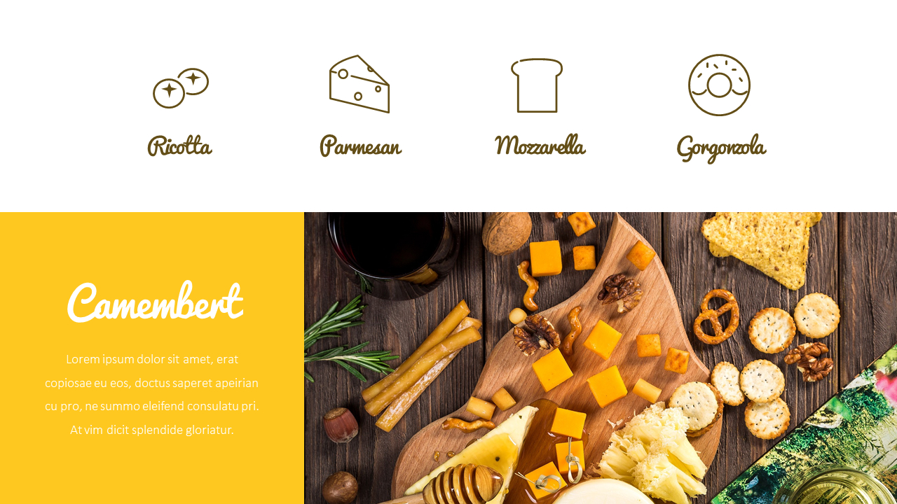 Detail Gambar Keju Cheddar Powerpoint Template Nomer 5