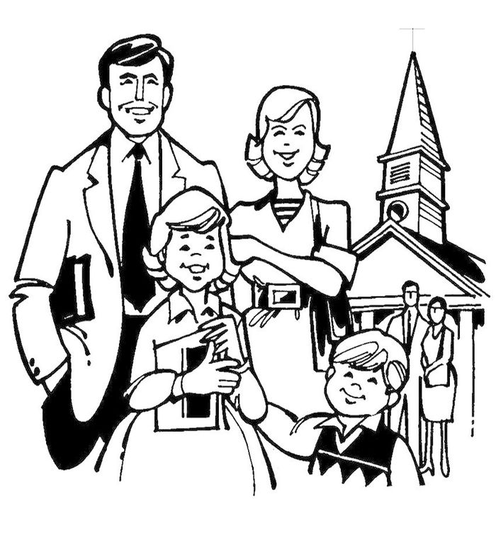 Gambar Keluarga Kristen Bahagia Untuk Mewarnai - KibrisPDR
