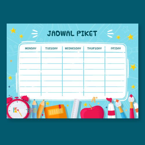 Detail Gambar Kertas Harian Untuk Jadwal Piket Warna Lucu Nomer 4