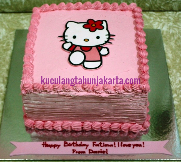 Detail Gambar Kue Ultah Hello Kitty Kotak Nomer 13