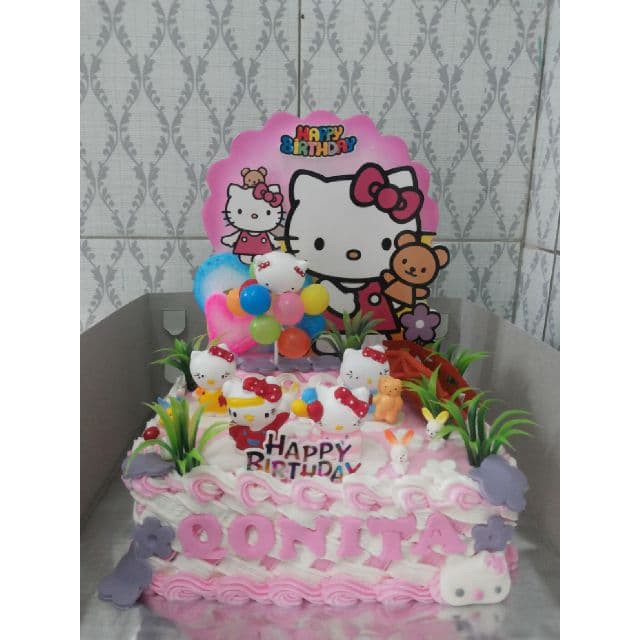 Detail Gambar Kue Ultah Hello Kitty Kotak Nomer 6