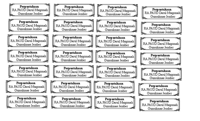 Detail Gambar Label Buku Perpustakaan Nomer 16