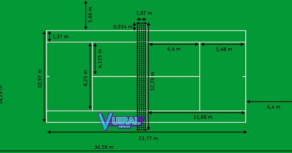 Detail Gambar Lapangan Badminton Beserta Ukurannya Nomer 26