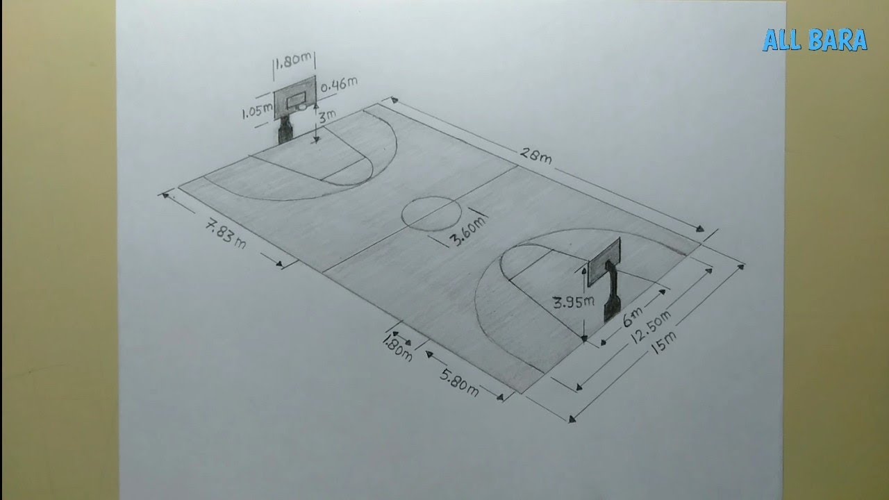 Detail Gambar Lapangan Basket Beserta Ukurannya Lengkap Nomer 39