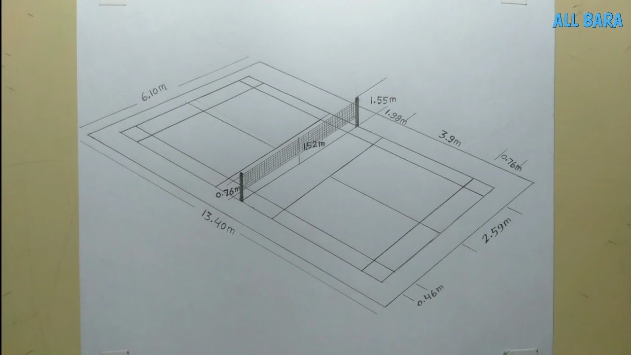 Detail Gambar Lapangan Bulu Tangkis Beserta Ukurannya Nomer 40