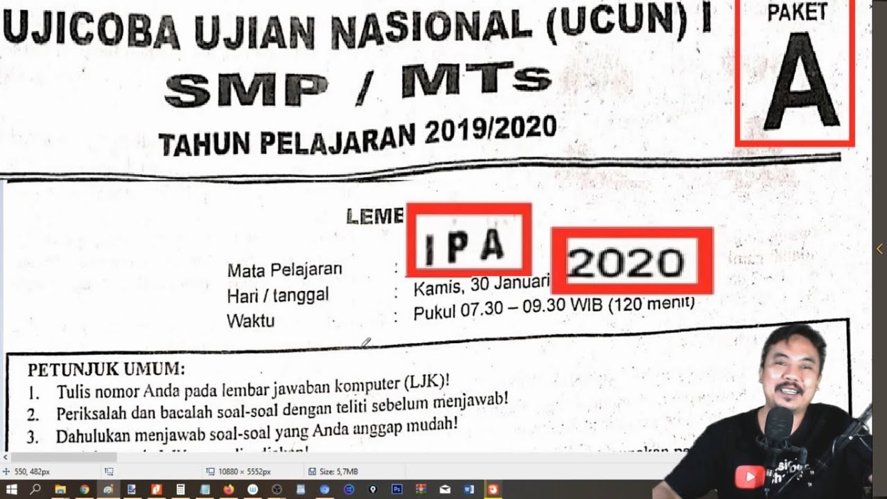 Detail Gambar Lembar Jawaban Ujian Nasional Smp Nomer 42