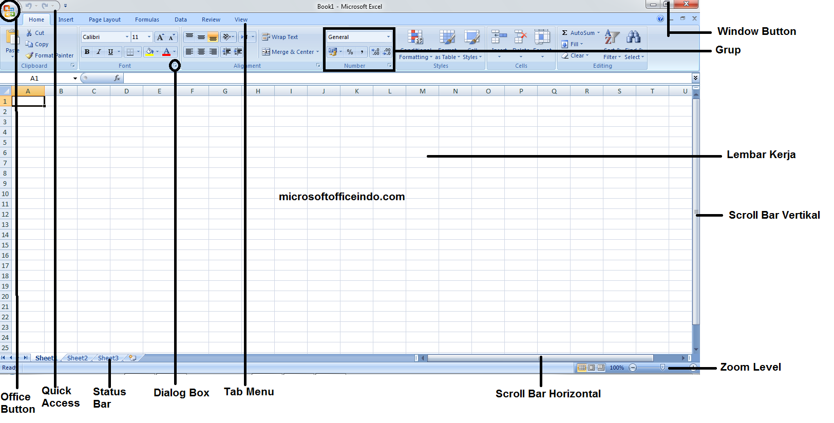 Detail Gambar Lembar Kerja Excel Beserta Fungsinya Masing Masing Nomer 12