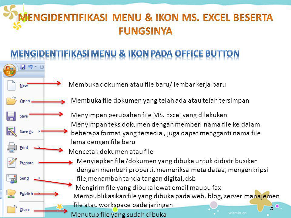 Detail Gambar Lembar Kerja Excel Beserta Fungsinya Masing Masing Nomer 32