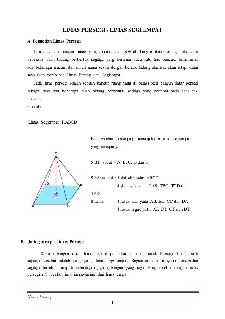 Detail Gambar Limas Persegi Nomer 38