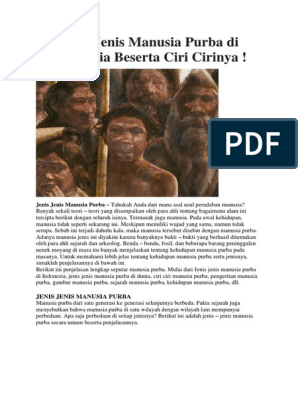 Detail Gambar Manusia Purba Di Indonesia Beserta Ciri Cirinya Nomer 40