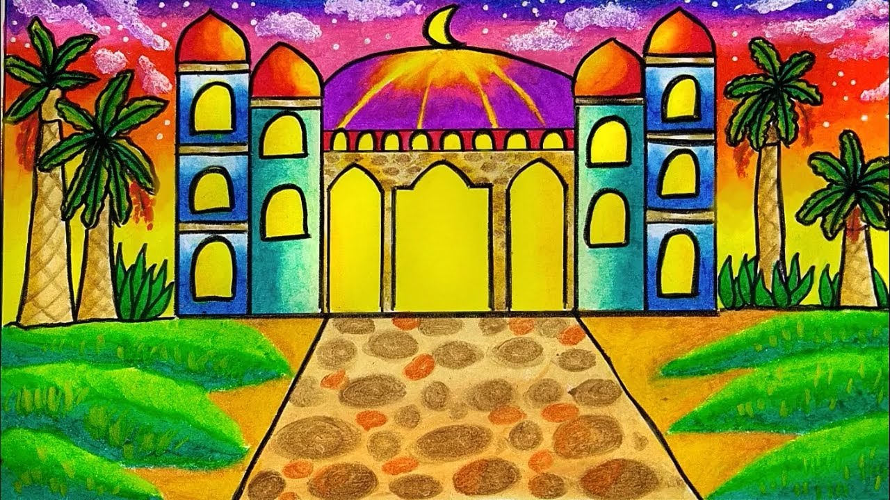 Detail Gambar Masjid Untuk Melukis Gambar Kartun Muslim Untuk Menggambar Nomer 23