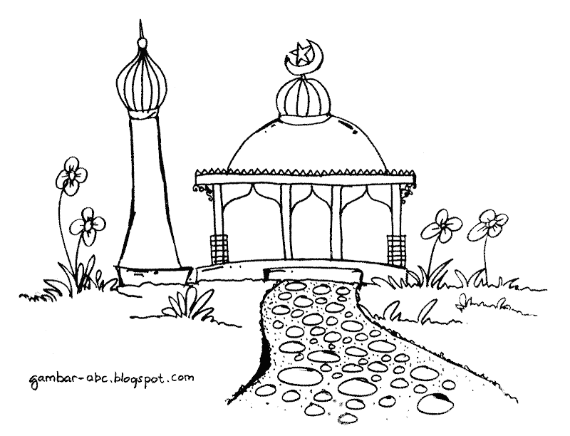 Detail Gambar Masjid Untuk Melukis Gambar Kartun Muslim Untuk Menggambar Nomer 25