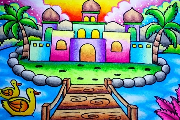 Detail Gambar Masjid Untuk Melukis Gambar Kartun Muslim Untuk Menggambar Nomer 29