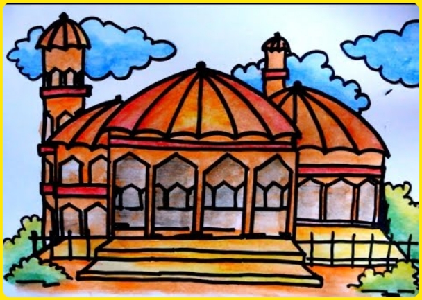 Detail Gambar Masjid Untuk Melukis Gambar Kartun Muslim Untuk Menggambar Nomer 41