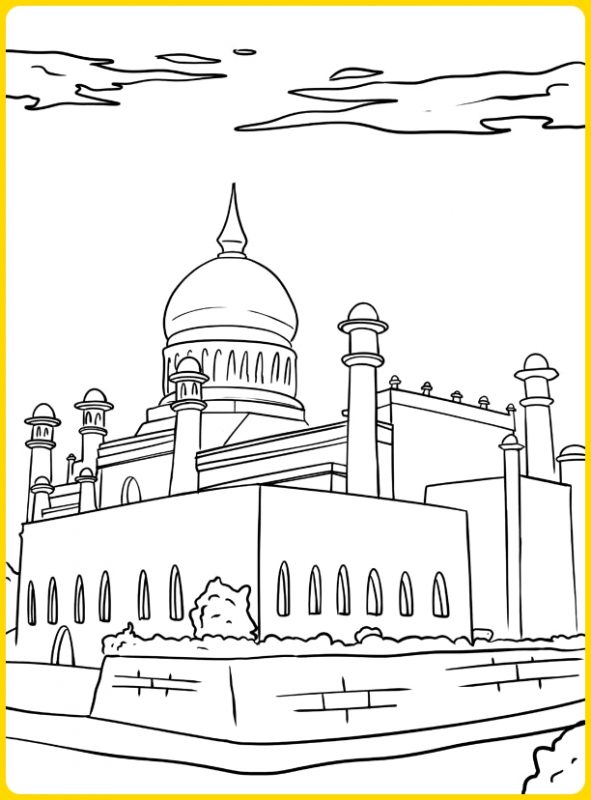 Detail Gambar Masjid Untuk Melukis Gambar Kartun Muslim Untuk Menggambar Nomer 44