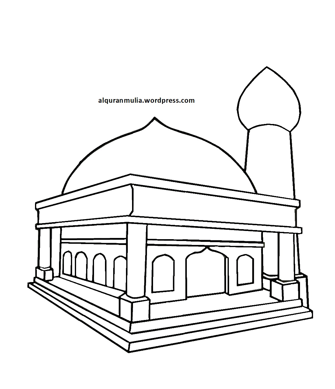 Detail Gambar Masjid Untuk Melukis Gambar Kartun Muslim Untuk Menggambar Nomer 4