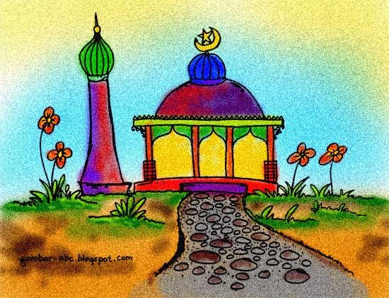 Detail Gambar Masjid Untuk Melukis Gambar Kartun Muslim Untuk Menggambar Nomer 49