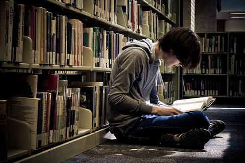 Detail Gambar Membaca Buku Di Perpustakaan Nomer 38