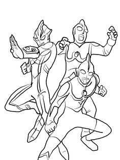 Detail Gambar Mewarnai Gambar Ultraman Untuk Mewarnai Nomer 3