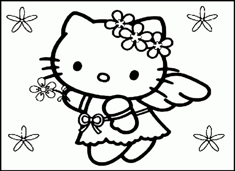 Detail Gambar Mewarnai Hello Kitty Nomer 23