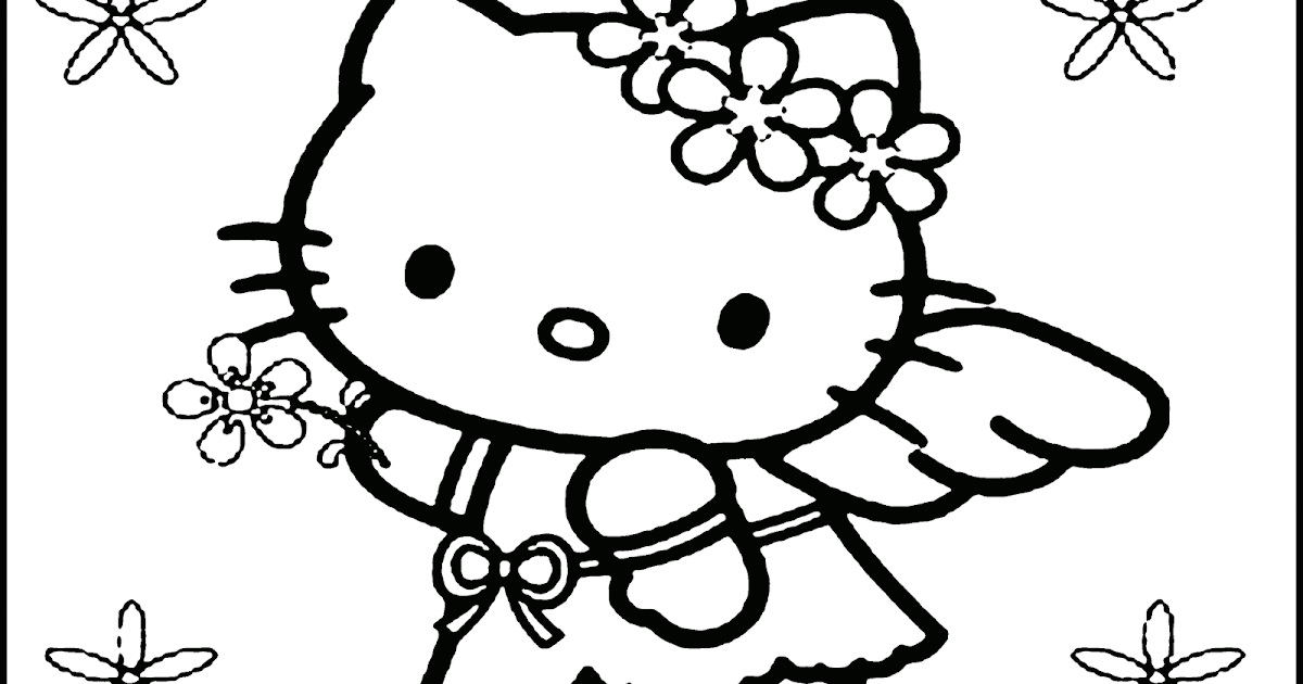 Detail Gambar Mewarnai Hello Kitty Nomer 36
