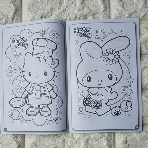 Detail Gambar Mewarnai Hello Kitty Nomer 38