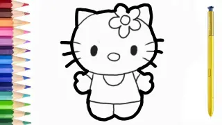 Detail Gambar Mewarnai Hello Kitty Nomer 40