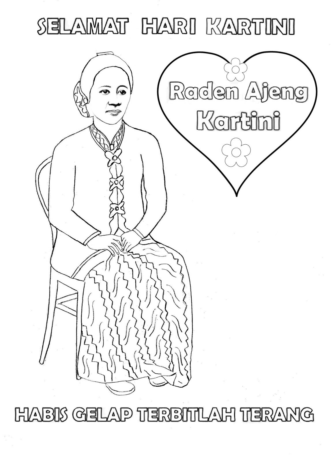 Detail Gambar Mewarnai Ibu Kita Kartini Gambar Mewarnai Kartini Nomer 12