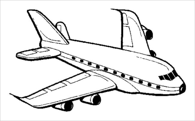 Detail Gambar Mewarnai Kapal Terbang Nomer 11
