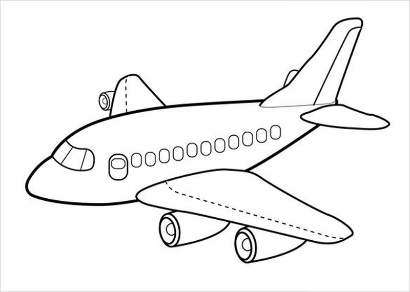 Detail Gambar Mewarnai Kapal Terbang Nomer 5