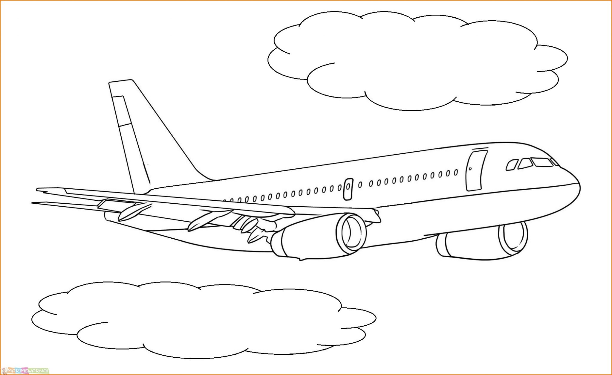 Detail Gambar Mewarnai Kapal Terbang Nomer 42