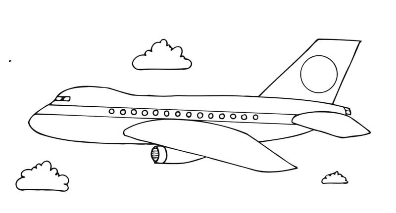 Detail Gambar Mewarnai Kapal Terbang Nomer 49