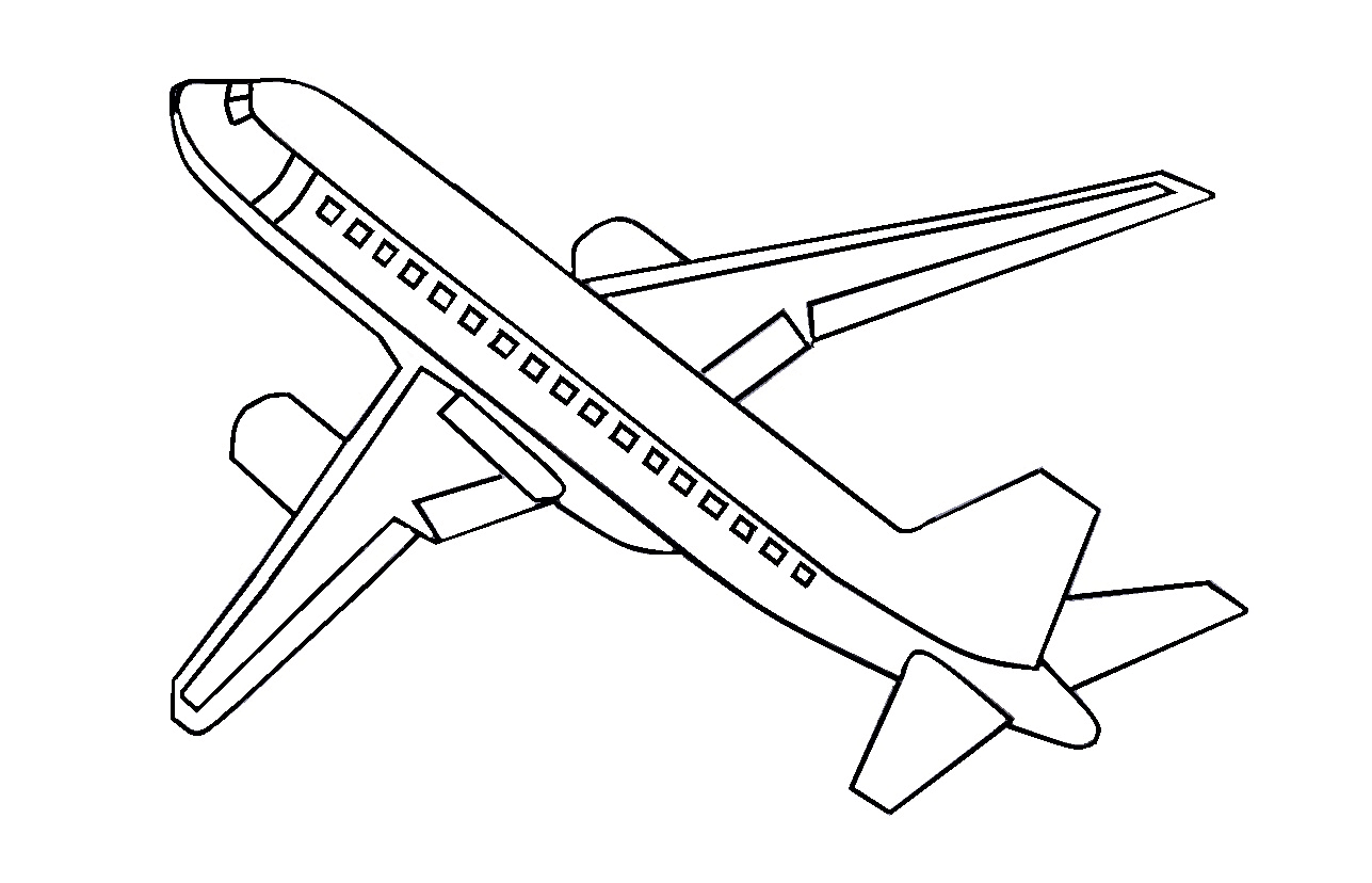 Detail Gambar Mewarnai Kapal Terbang Nomer 9