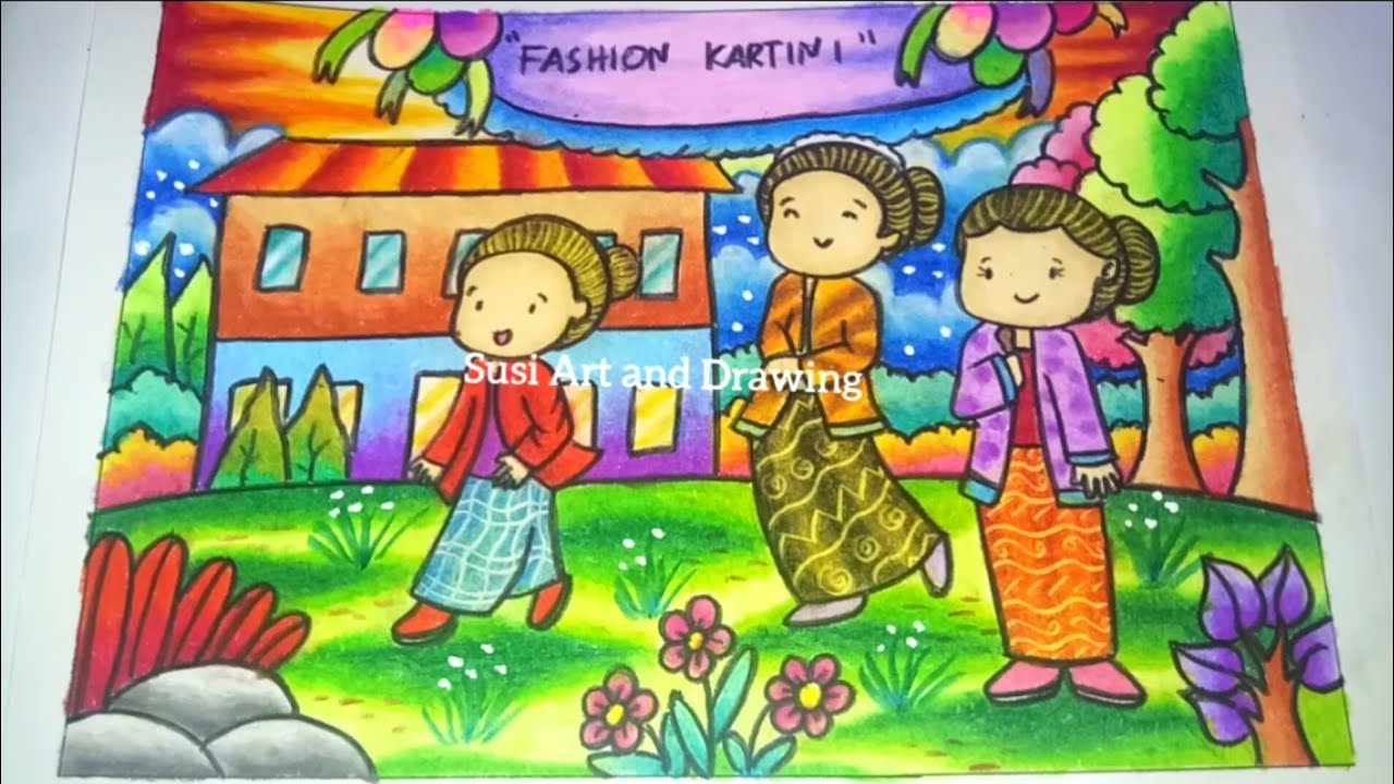 Detail Gambar Mewarnai Kartini Nomer 7