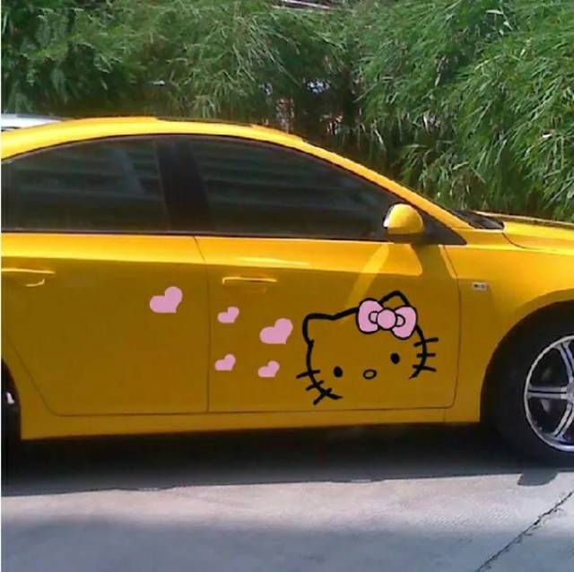 Detail Gambar Mobil Sedan Merah Skotlet Aneka Gambar Stiker Hello Kitty Nomer 39